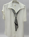 Camicia Donna con Foulard Fantasia