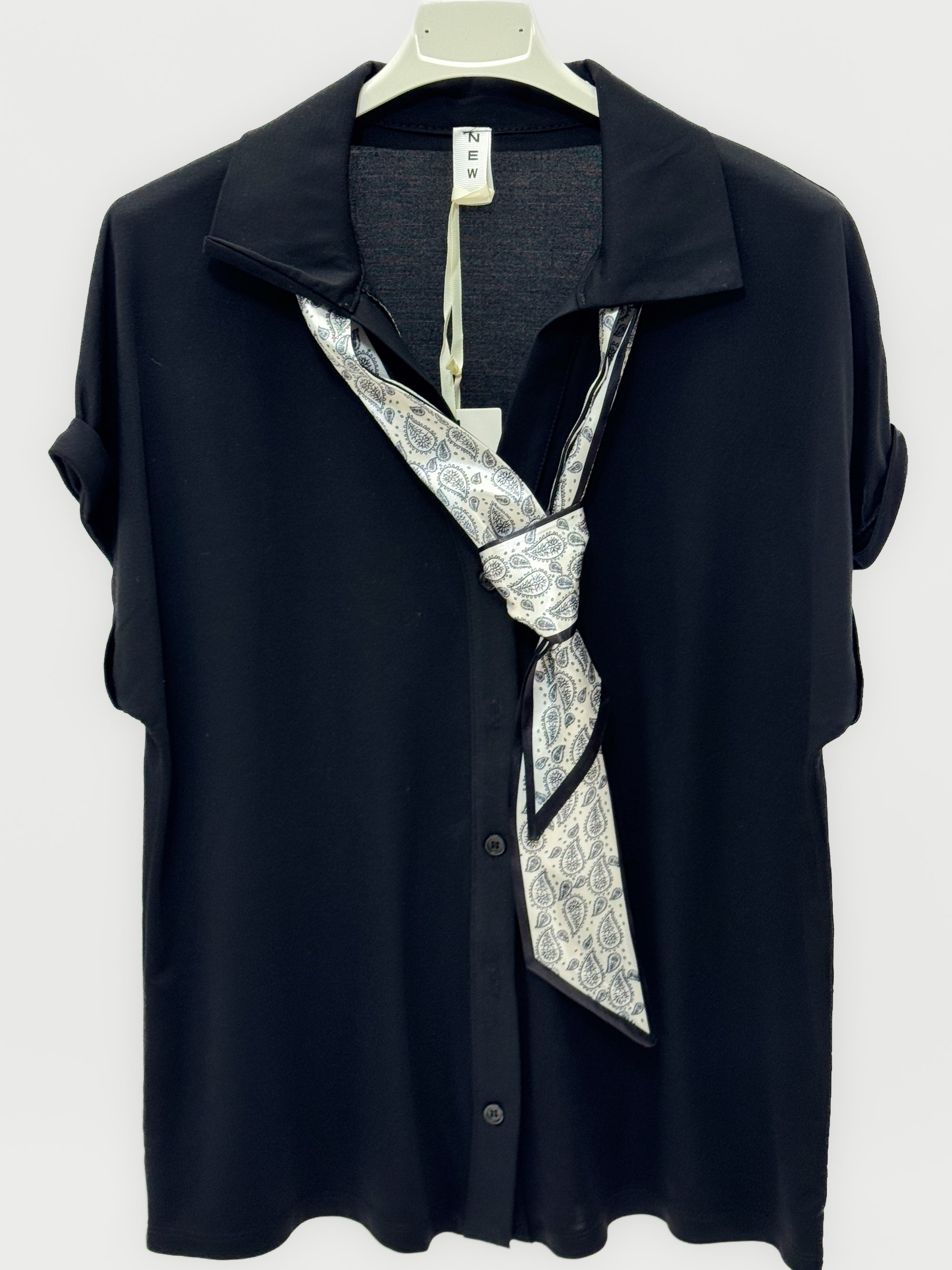 Camicia Donna con Foulard Fantasia