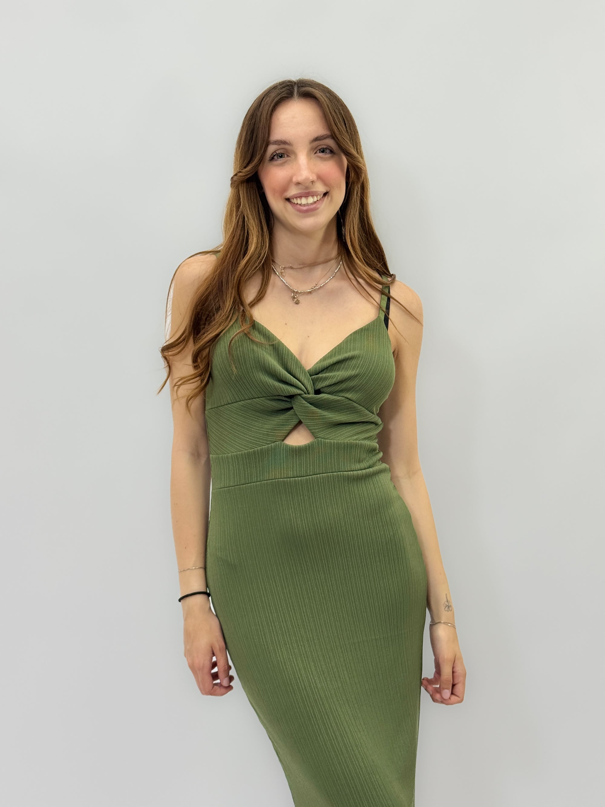Abito a tubino con spallini
