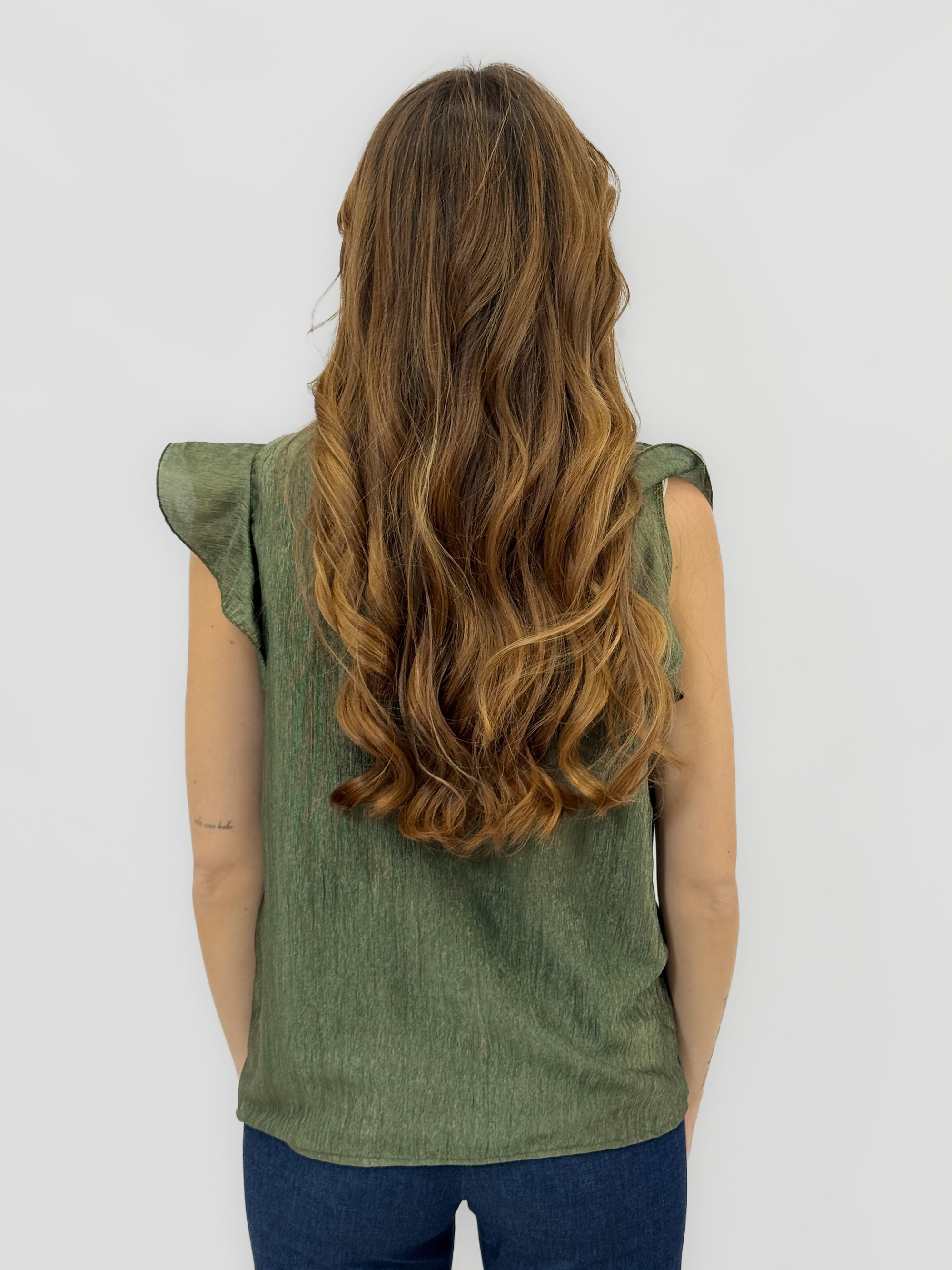 Blusa Donna con Fiocco e Rouches