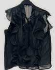 Blusa Donna con Fiocco e Rouches