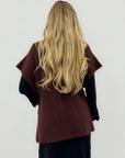 Cardigan aperto con nodo frontale