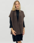 Cardigan aperto con nodo frontale