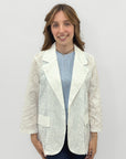 Giacca Donna in Cotone 100% con Ricamo Sangallo