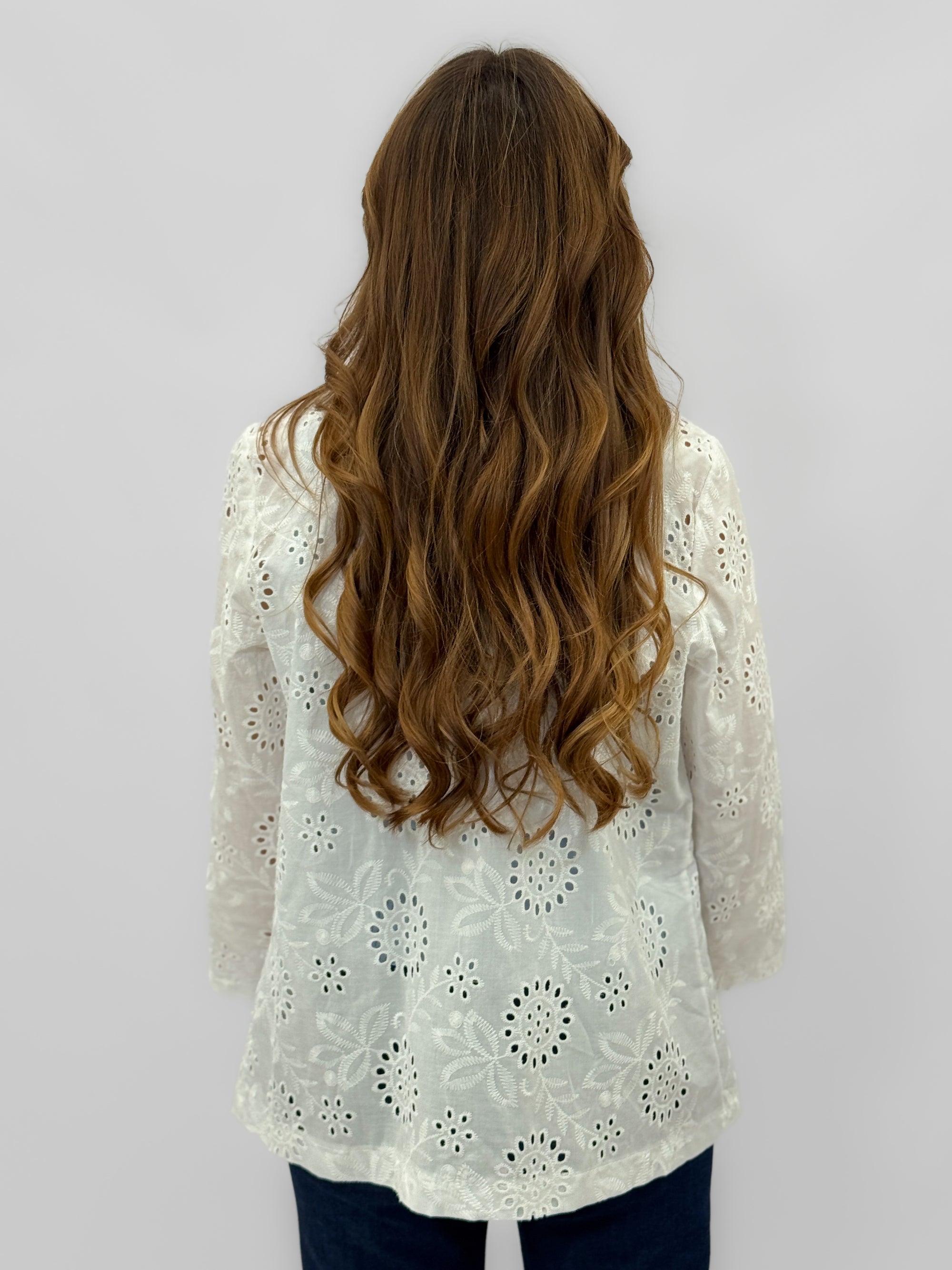 Giacca Donna in Cotone 100% con Ricamo Sangallo