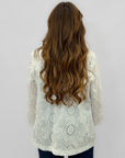 Giacca Donna in Cotone 100% con Ricamo Sangallo