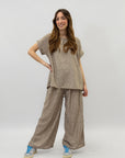 Completo maglia e pantalone taglia comoda