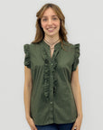 Camicia Donna Smanicata con Rouches