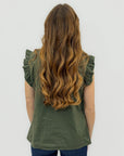 Camicia Donna Smanicata con Rouches