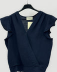 Blusa Donna Incrociata con Scollo a V