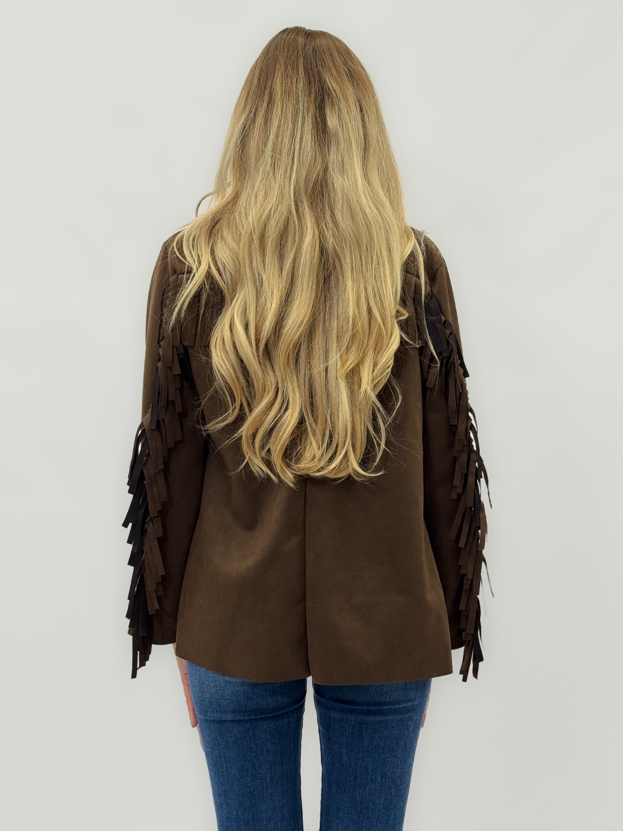 Giacca con Frange – Stile Western in Scamosciato