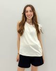 Maglia con maniche ricamate