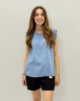 Maglia con maniche ricamate