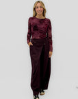 Pantalone Palazzo con Dettaglio Portafoglio