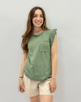 T-shirt con maniche in pizzo