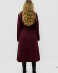 Cappotto bouclé con cintura in misto lana