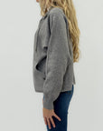 Cardigan con cappuccio e zip
