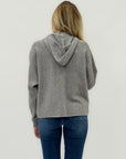 Cardigan con cappuccio e zip