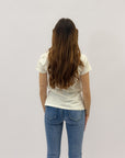 T-shirt con scritta "misstufo facilmente"