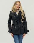 Trench corto con cintura