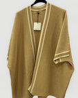 Cardigan Donna Oversize con Profili a Contrasto