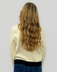 Cardigan Bicolore con Bottoni Gioiello - Chic