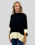 Maglia Poncho Bicolore - Contrast