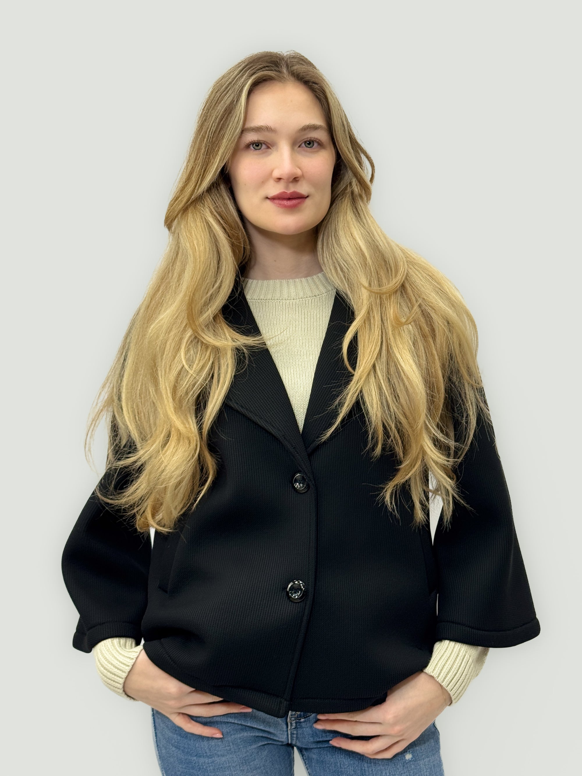 Giacca corta in tessuto struttura