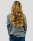 Maglia donna girocollo con profili a contrasto