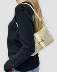Borsa in vera pelle con fibbia H dorata - Made in Italy