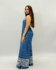 Tuta in denim con fantasia