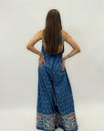 Tuta in denim con fantasia