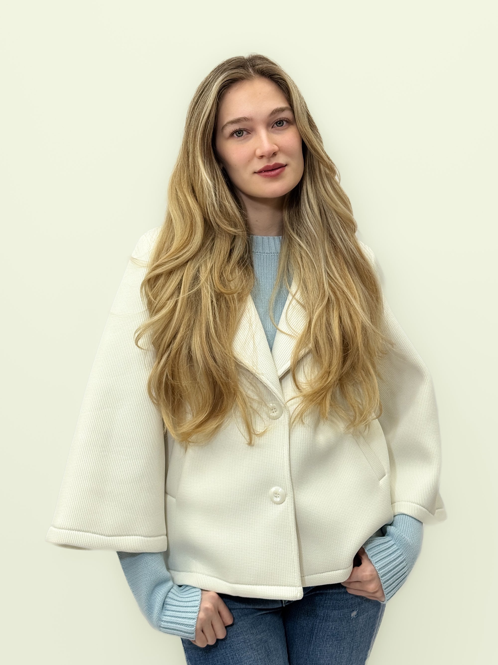 Giacca corta in tessuto struttura