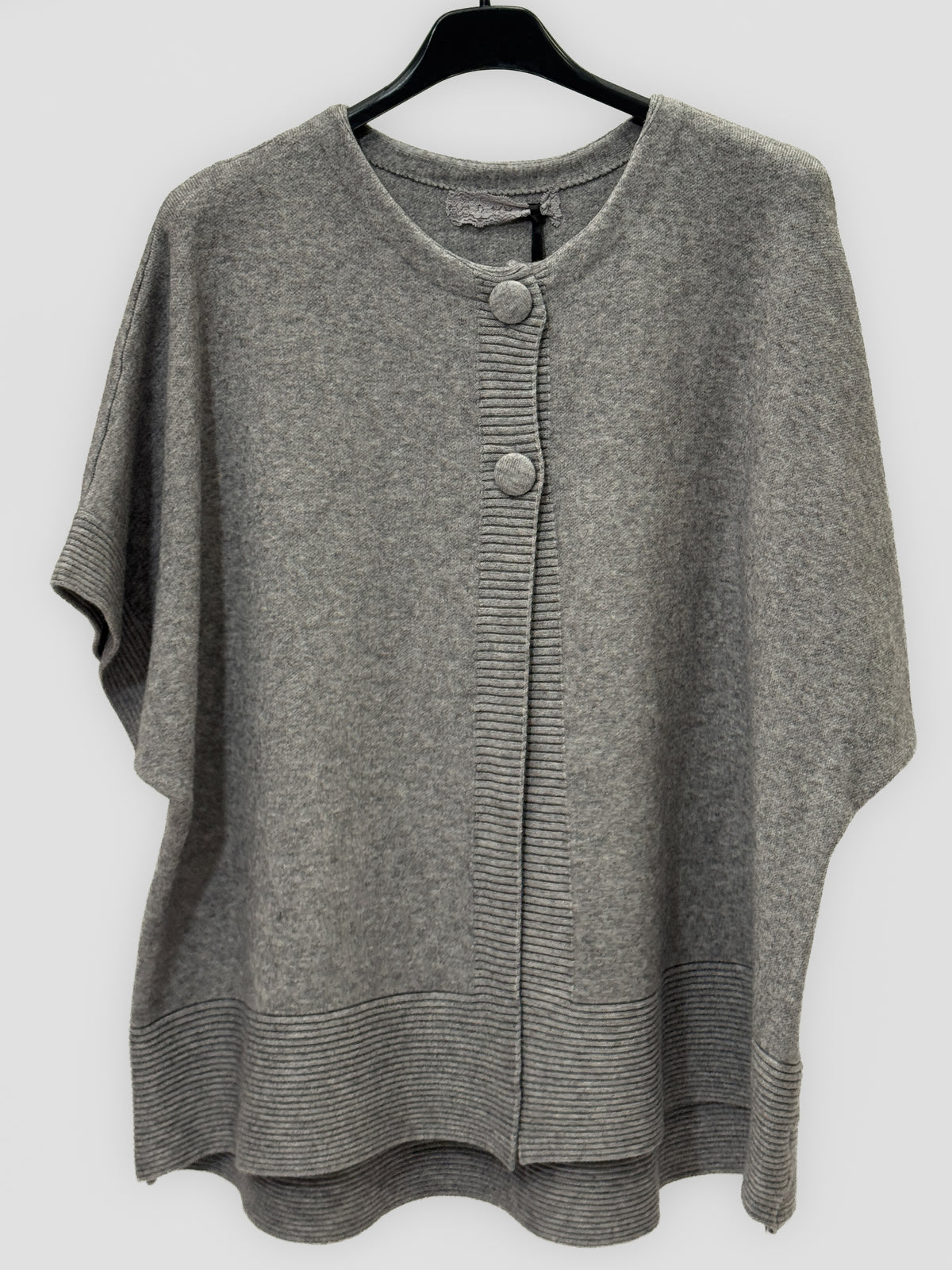 Cardigan donna a mantella con bottoni