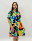 Abito a camicia con fantasia