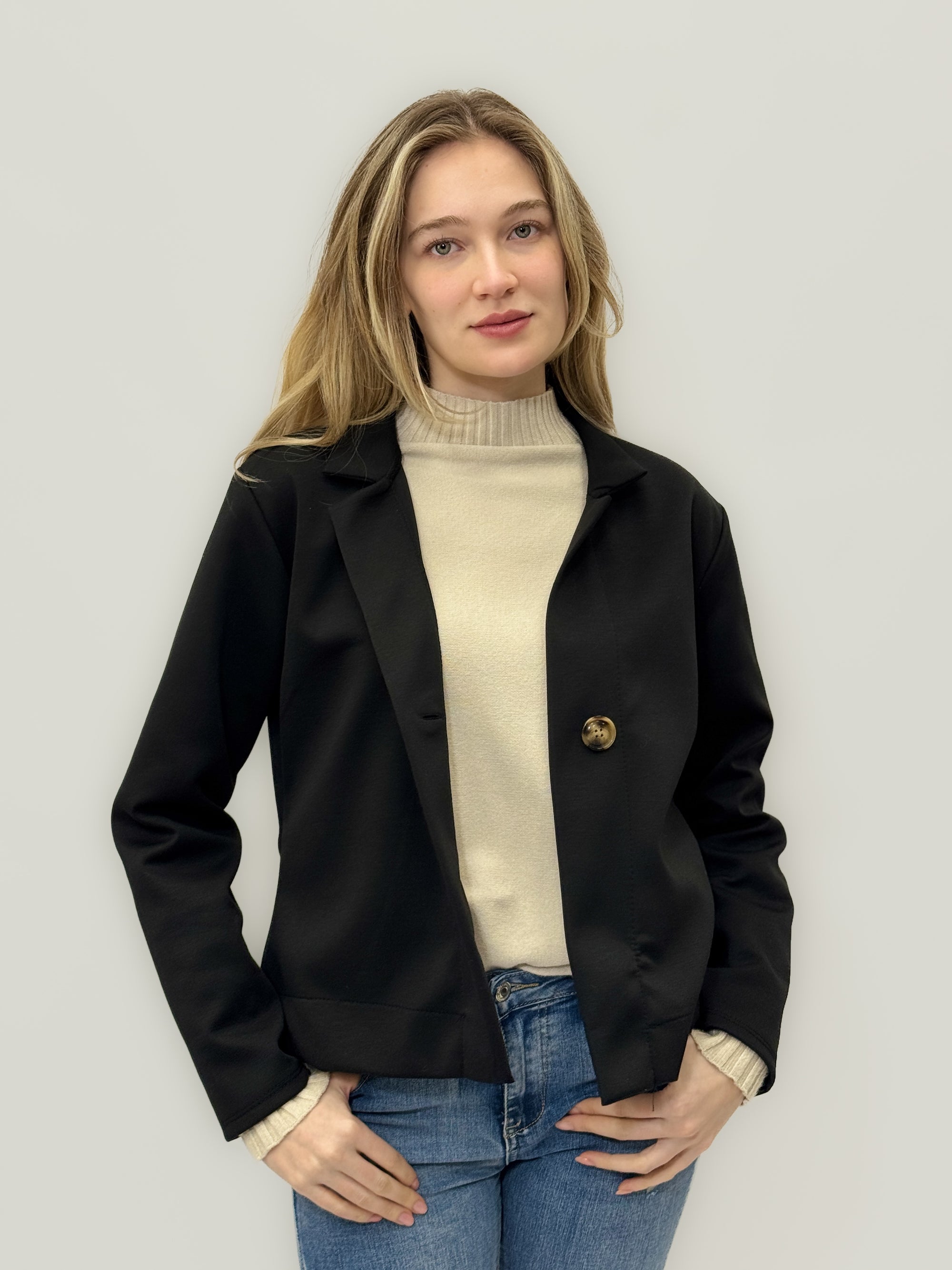 Giacca in Punto Milano con Bottone