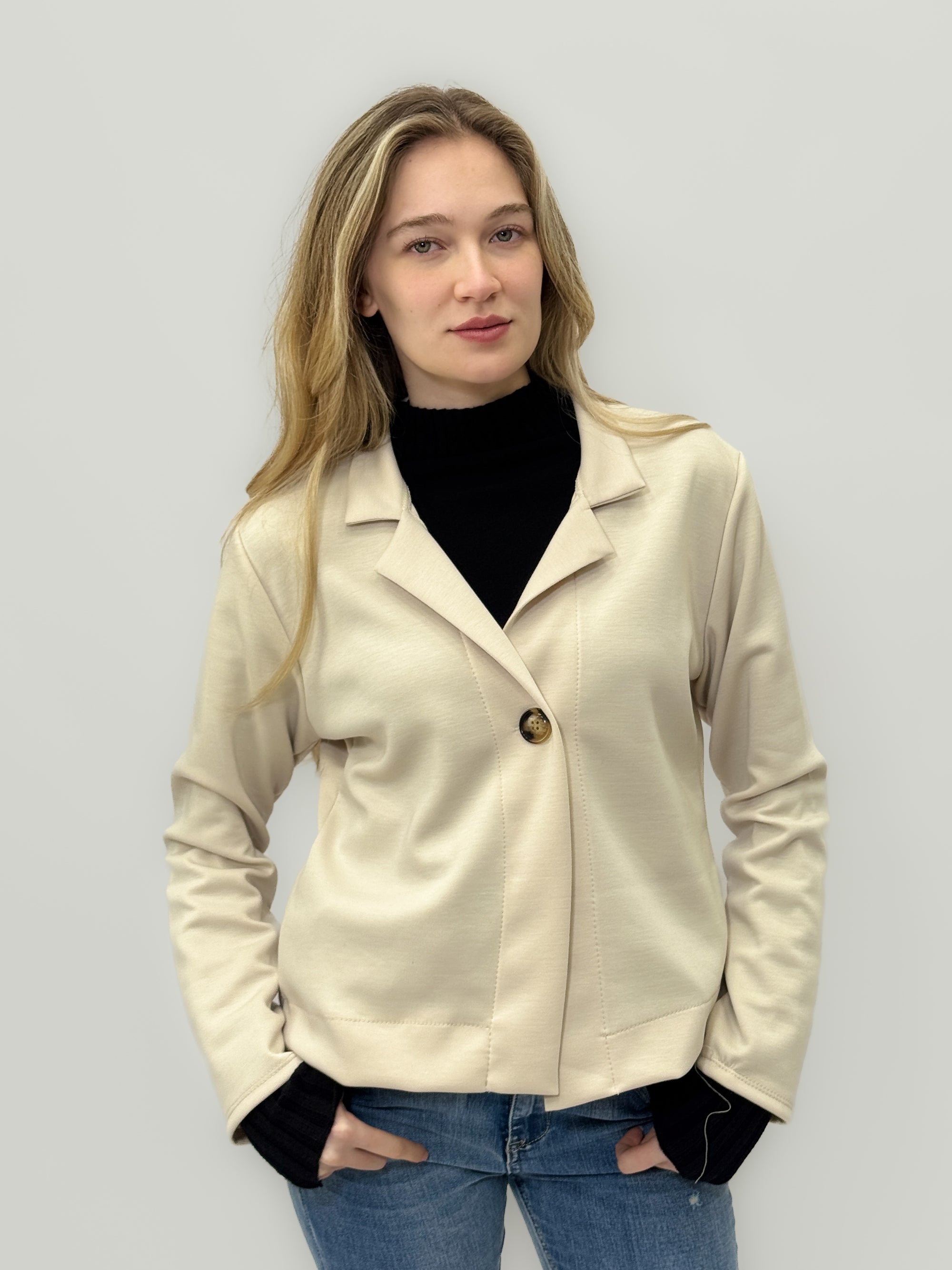 Giacca in Punto Milano con Bottone