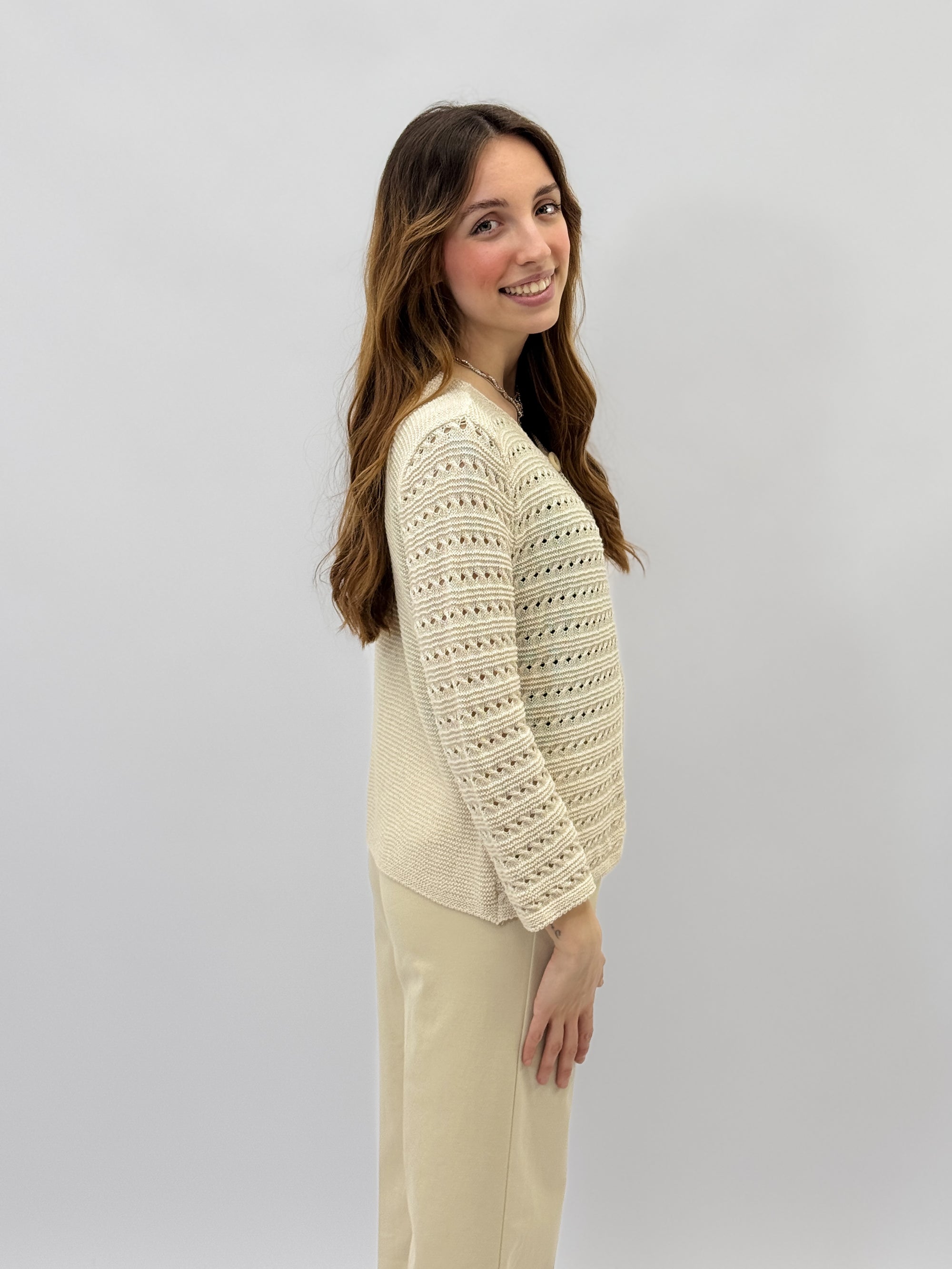Cardigan traforato – Maglia Primaverile