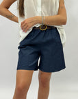 Pantaloncini in denim con cintura