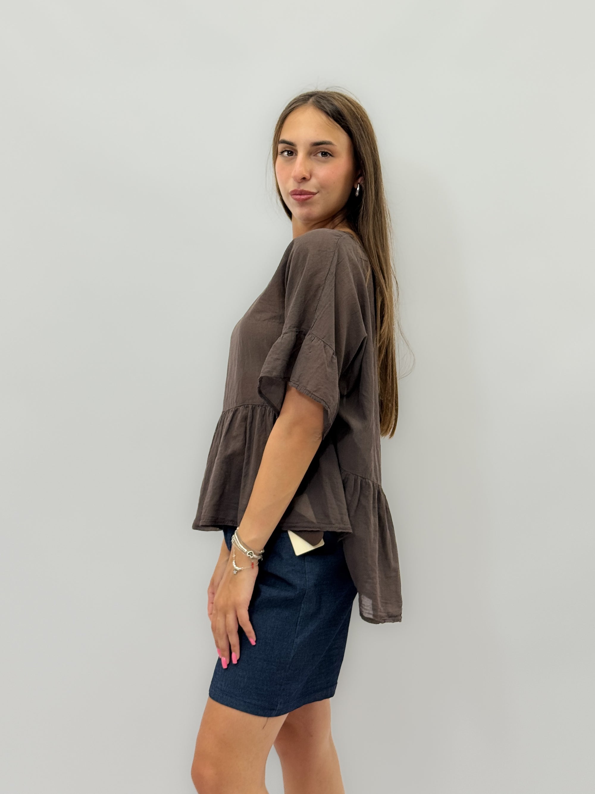 Maglia con maniche volant