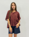 Maglia con maniche volant