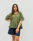 Maglia con maniche volant