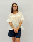Maglia con maniche volant