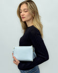 Borsa Elena in Vera Pelle Beige con Dettagli Oro - Made in Italy
