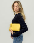 Borsa Elena in Vera Pelle Beige con Dettagli Oro - Made in Italy