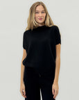 Maglia in maglia fine con maniche corte