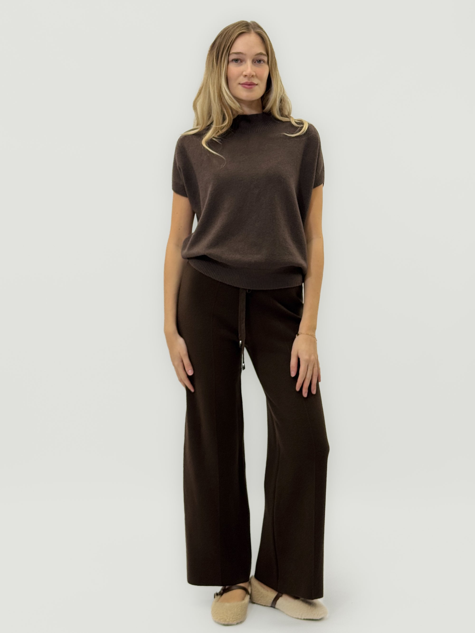Pantaloni morbidi in maglia con coulisse