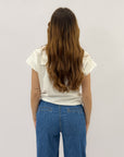 T-shirt in cotone con scritta "Fortuna"