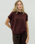 Maglia in maglia fine con maniche corte