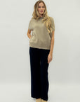 Maglia in maglia fine con maniche corte